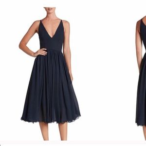 Dress the Population ‘Alicia’ in Navy Crepe